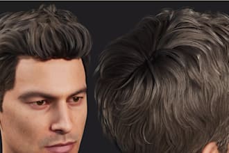 create realistic 3d characters, metahuman, daz 3d, unreal engine, realistic hair