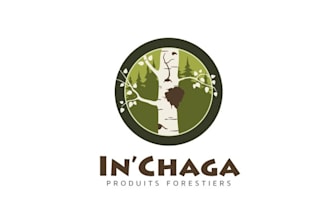 make nature logo for a company wild plants and mushrooms