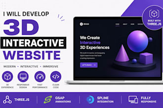 design interactive 3d landing page with threejs and spline