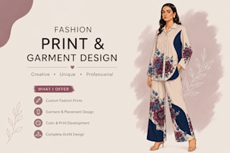 design creative fashion prints and clothing patterns