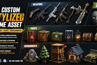 create stylized low poly 3d game assets and props packs