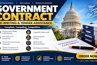 prepare a winning bid proposal for rfp, rfq, and government contract