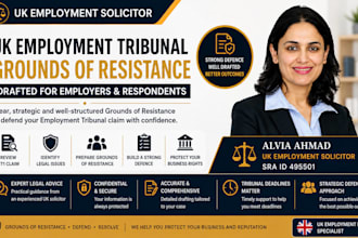draft uk employment tribunal grounds of resistance for employers and respondent