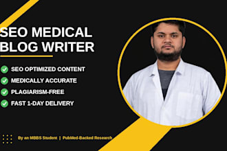 write SEO blog posts and articles in the medical and healthcare niche