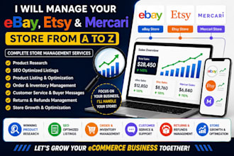 be your ebay virtual assistant, ebay store manager, and ebay listing expert
