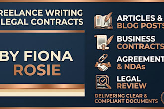 write articles, contracts and agreements