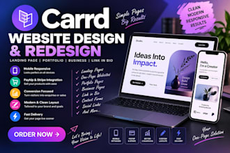 redesign carrd website design carrd landing page carrd portfolio onepage website
