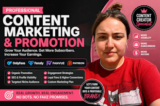 onlyfans promotion, patreon page optimisation fansly fanvue adult web promotion