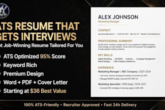write ats resume, CV and cover letter for US, UK jobs
