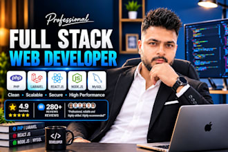 do website development as a full stack PHP laravel react js developer