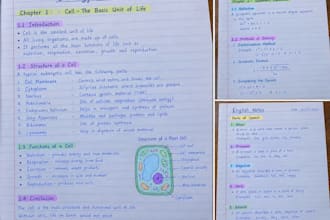 do neat handwritten notes and documents