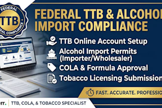 handle ttb permit, cola approval, alcohol import permit , tobacco licensing