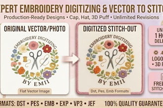 do embroidery digitizing in less than 1 hour