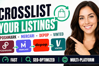 crosslist and draftlist your product listings to poshmark mercari depop vinted