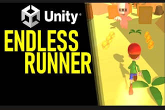 develop 2d or 3d unity endless runner game for android ios and pc