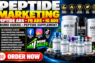 do peptide marketing, peptide ads, fb ads, ig ads promo video peptide supplement
