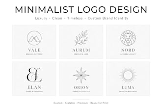 design modern minimalist logo and complete brand identity for your business