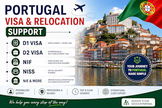assist with portugal d1 d2 visa, nif, niss and immigration documentation