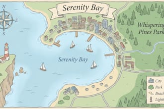 create resort tourist, destination, hotel wayfinding and recreational maps
