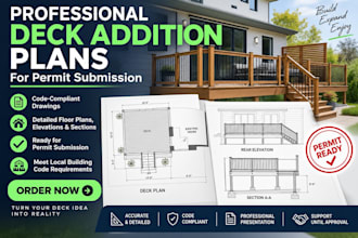 prepare professional deck addition plans for permit submission