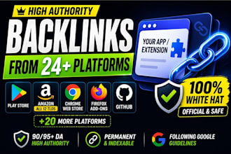 softrank do follow backlinks on 90,95 da sites playstore, amazon, launchpads