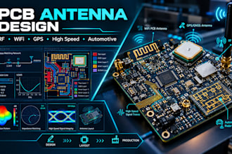 design pcb antenna for rf, wifi, gps, circuit, high speed and automotive systems