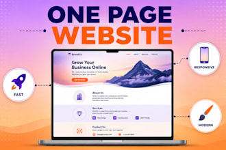 design a professional one page website for your business