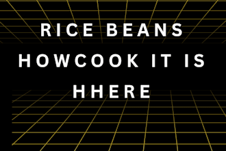 do rice and bean menu card