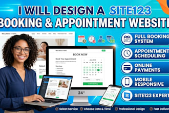 design a site123 booking and appointment website