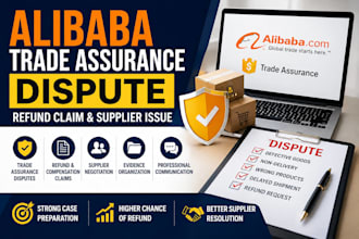 handle alibaba trade assurance dispute, refund claim and supplier issue
