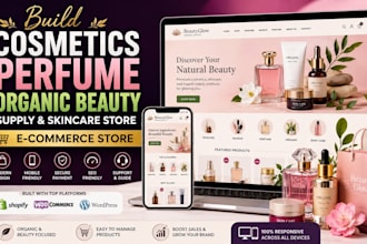 build cosmetics perfume organic beauty supply skincare store ecommerce website