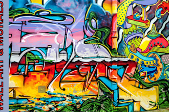 design mural wall art doodle graffiti wallpaper dacal spray street vinyl art