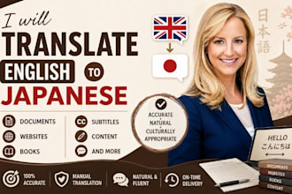 translate english to japanese documents websites books subtitles and content