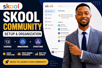 online skool community skool community manager skool setup skool promotion