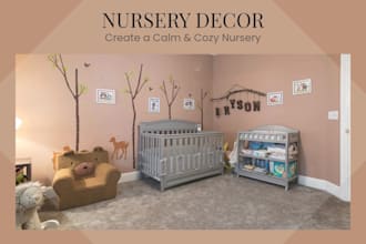 create a custom nursery interior design mood board