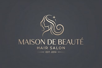 design a stylish and elegant hair salon logo