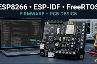 create esp8266 esp idf freertos firmware and pcb design