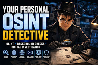 conduct professional osint investigation and online research
