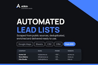 scrape and enrich business leads into a google sheet