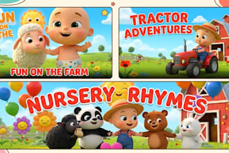 create 2d kids animation videos and rhymes for youtube