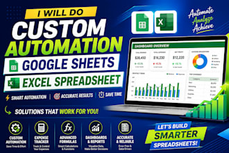 do custom automation google sheets excel spreadsheet expense tracker formulas