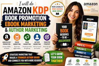 do amazon KDP book promotion, ebook marketing and author marketing