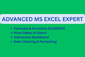 be your advanced ms excel expert for spreadsheet formulas and dashboards