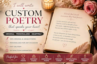 write personalized and heartfelt custom poetries