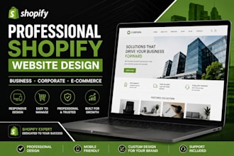 design a professional shopify business and corporate website