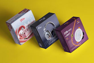 design product box packaging with custom dieline