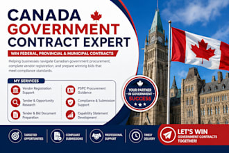 prepare canada government tender profile canadabuys registration