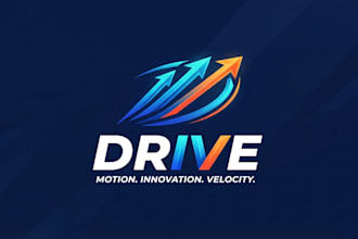 design a powerful and dynamic drive logo for your brand