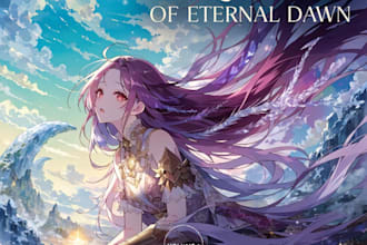 do draw anime fantasy book cover and novel illustration