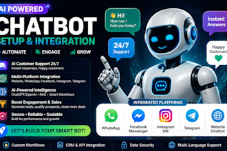 do website facebook whatsapp telegram instagram customer support chatbot setup